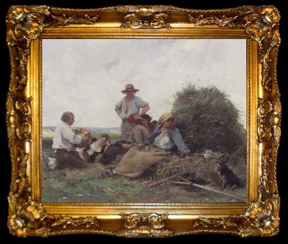 framed  Julien  Dupre Harvesters At Rest, ta009-2